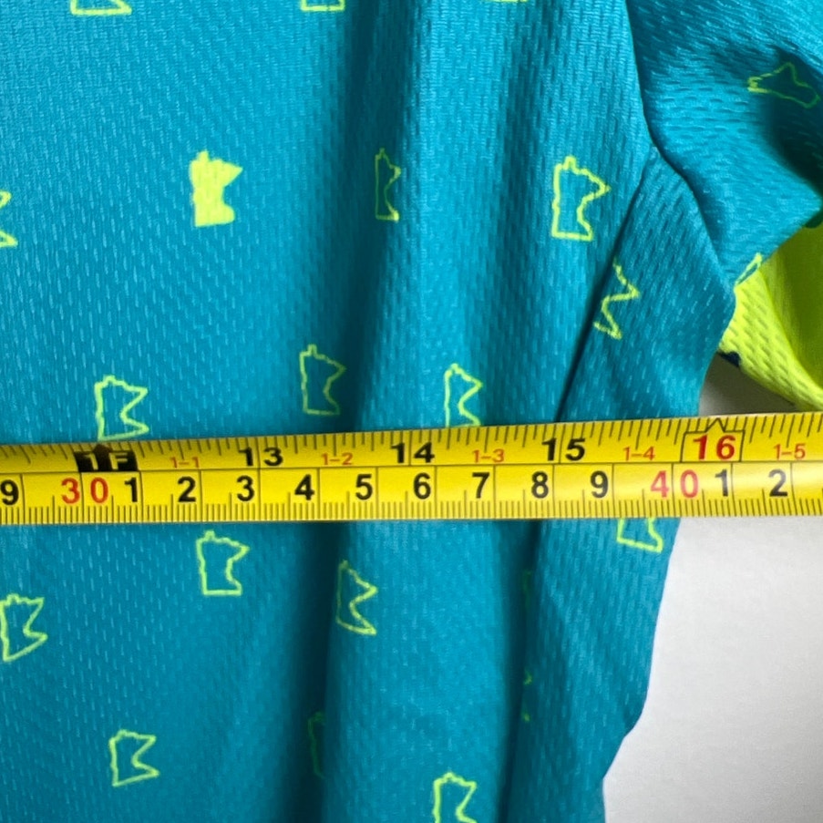 Podiumwear Women's XL Blue and Green Cycling Jersey