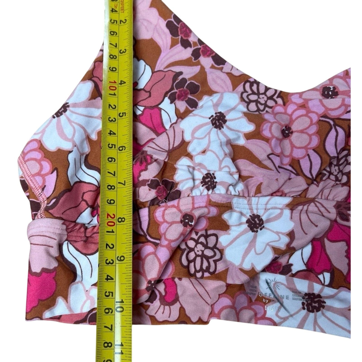 Offline By Aerie Bra Womens M Pink Bralette Floral Unpadded Wireless Cotton