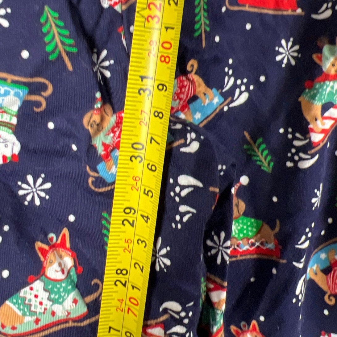 NWT Novagratz Warm Blue Dog AOP Pajama Pants Size XS