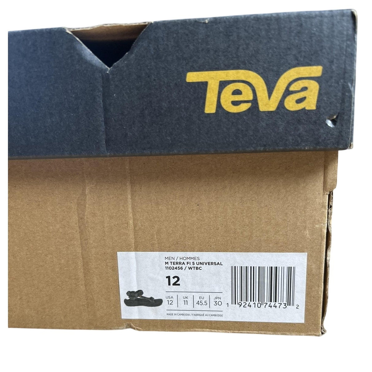 Teva Terra FI 5 Universal Sandals Mens US 12 Brown Leather Outdoor Shoes