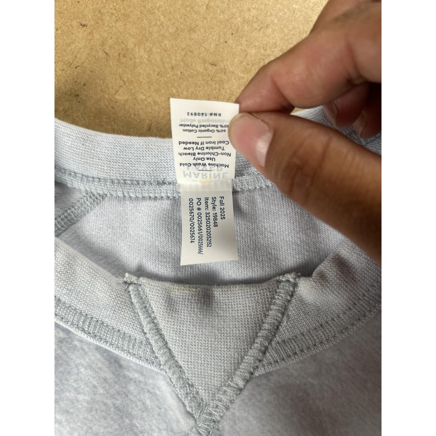 Marine Layer Sweater Womens S Gray Pullover Crew Neck Lightweight Raglan