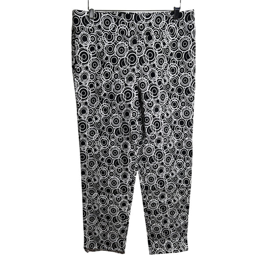 Krazy Larry Pull-on Ankle Pants Black Dots Women's Size 12