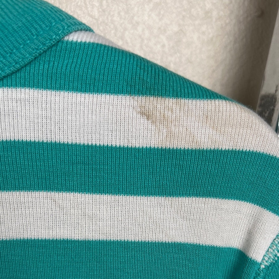 Hanna Anderson Striped 160CM Green Striped Pajama Top