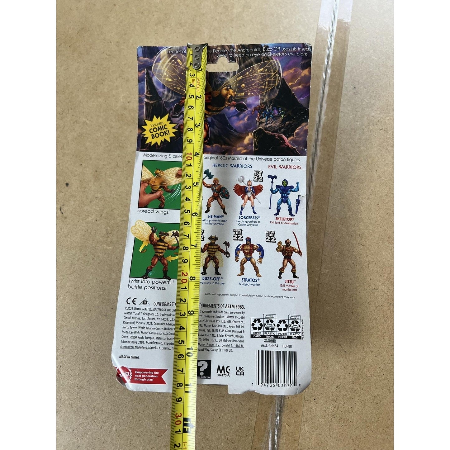 Mattel Masters Of The Universe Buzz-Off Yellow Bee Figure Made In China