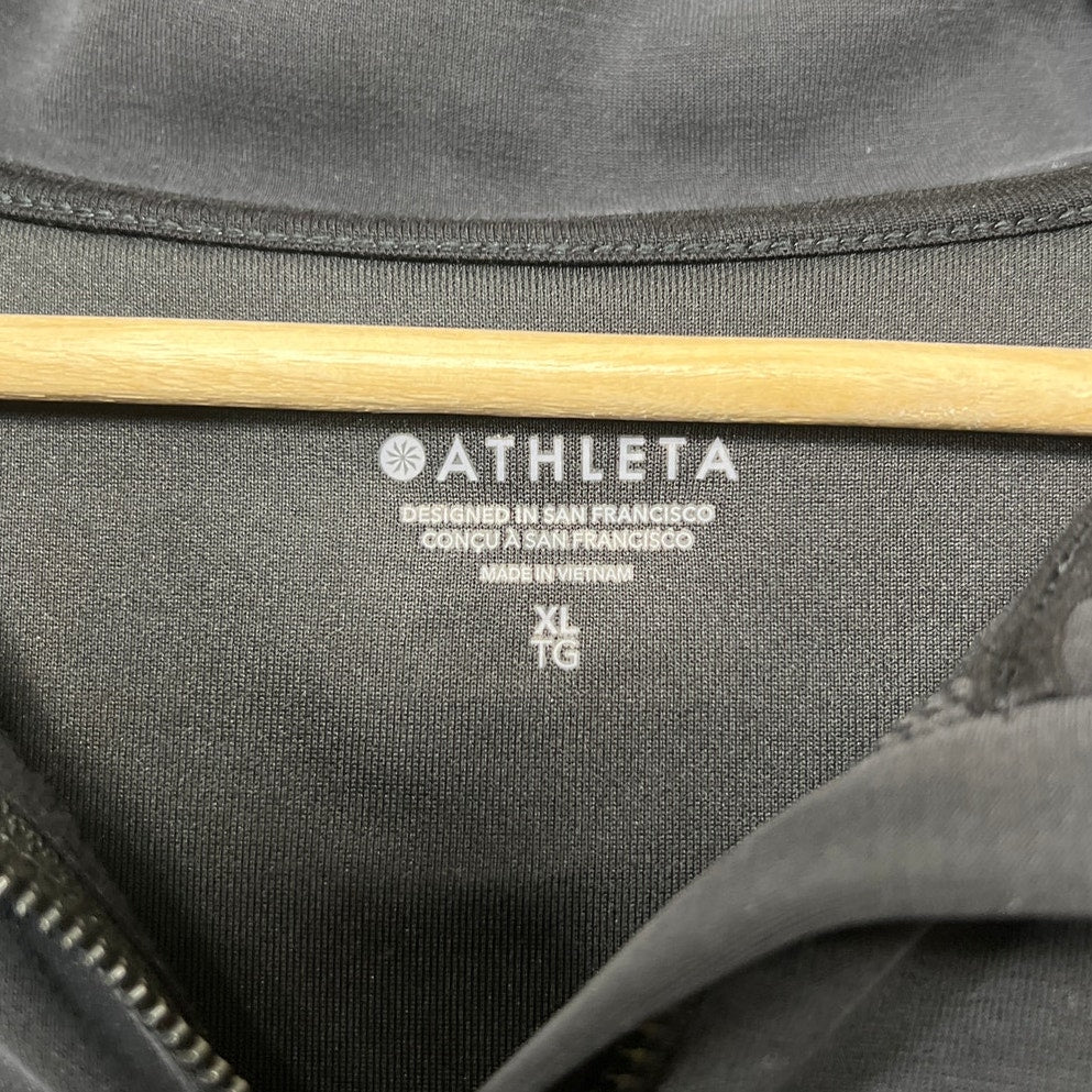 Athleta XL Half-Zip Black Pullover Women's Sweater