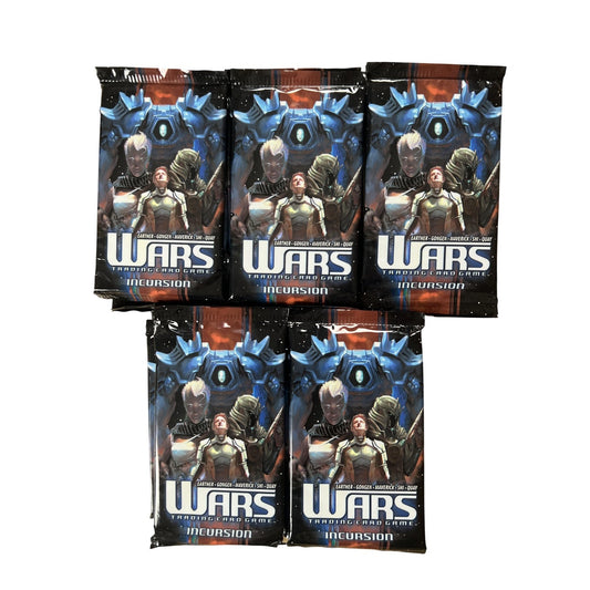 WARS Incursion Booster Pack Lot Of 5 Decipher 15 Cards English Cellophane Sealed
