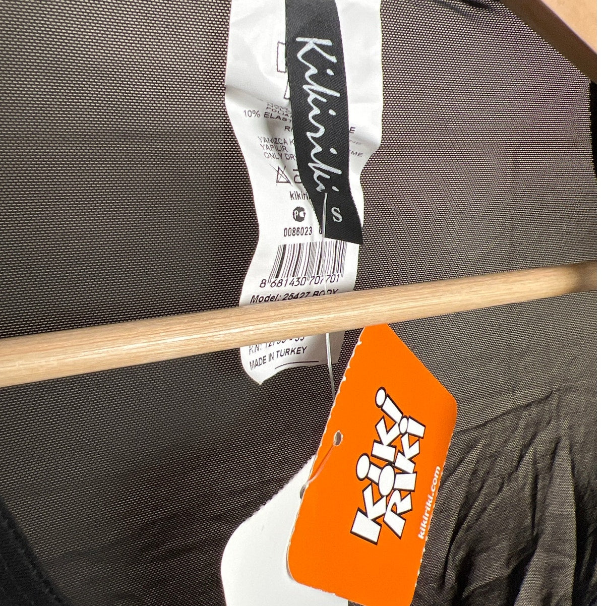 Y2K KikiRiki Small Black Rhinestone NWT Mesh Bodysuit