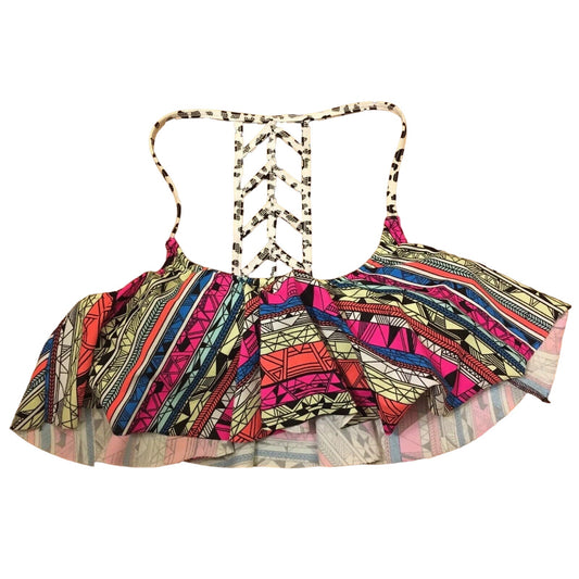 Victoria's Secret Pink Geometric Multi Color Swimsuit Top Sexy Back ~ Size S P