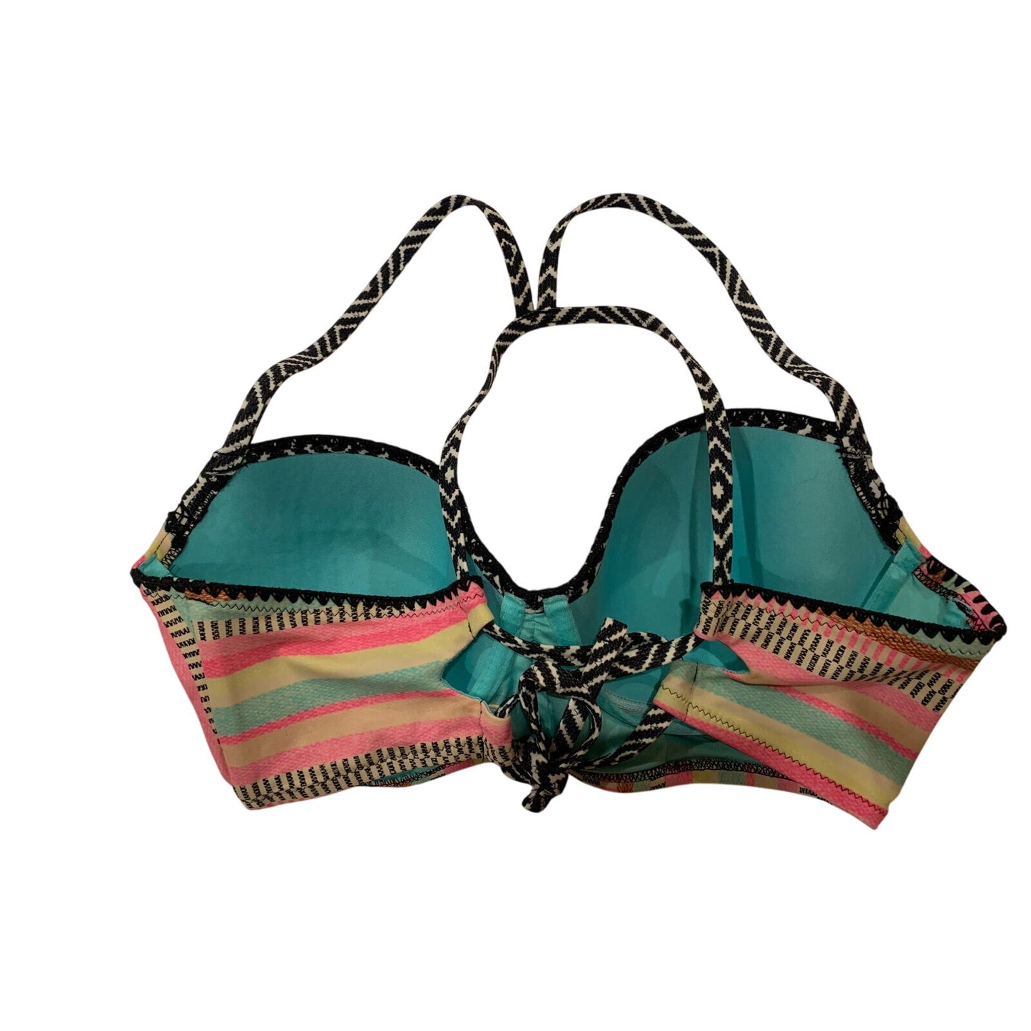 Shade & Shore Swim Bikini Top Size 38B Multicolored Striped Pattern - EUC