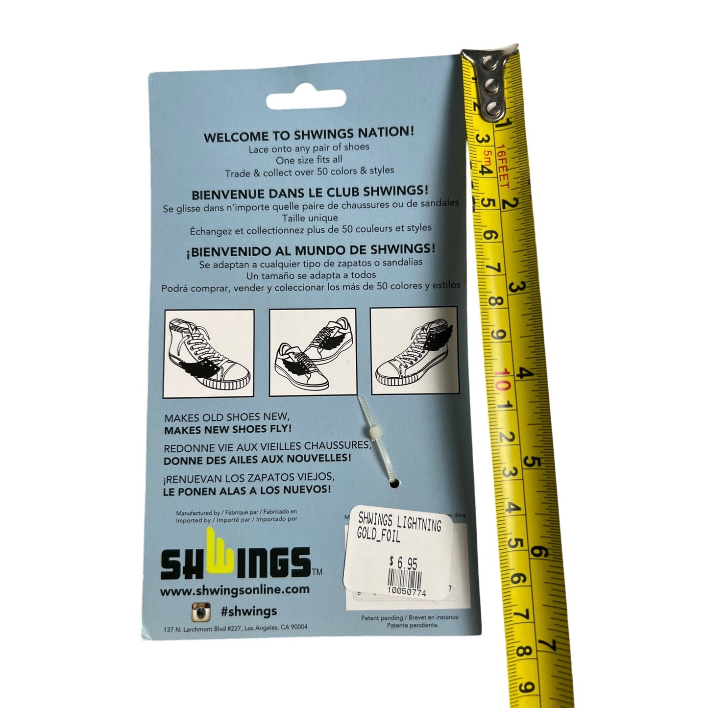NWT Shwings Shoe Lace Shoelace Accessories Gold Golden Lightning Bolts Superhero