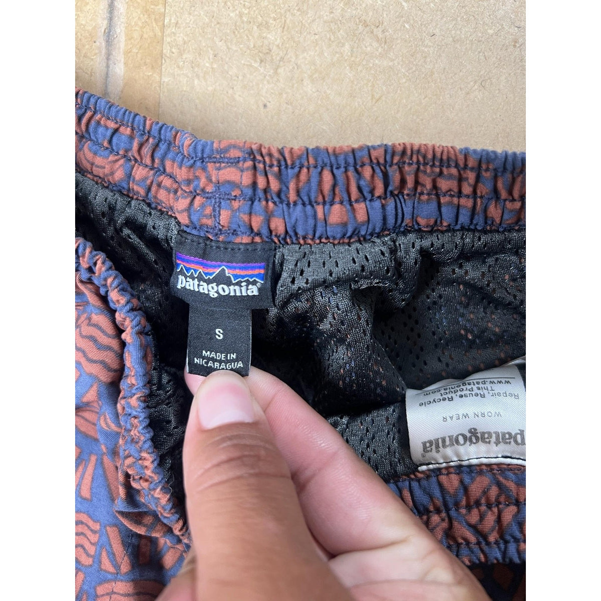 Patagonia Shorts Mens S Blue Bermuda Nylon Quick Dry Elastic Waist Pockets