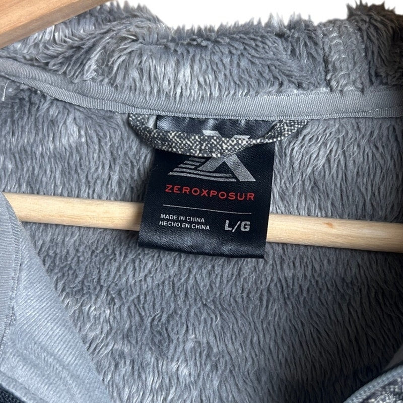 ZeroXposur Large Gray Zip Up Coat Rain Jacket Women's