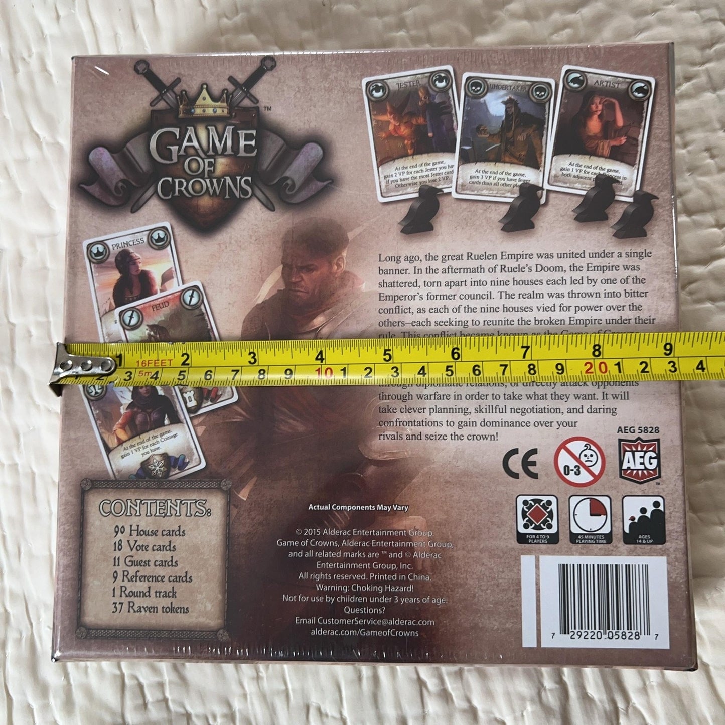 Alderac Entertainment Group Game Of Crowns Board Game 4-9 Players New Sealed