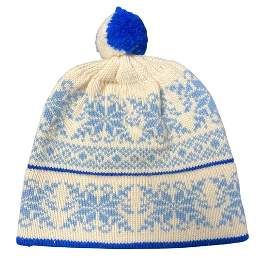 Vintage Benner Island Wool Nordic Snowflake Heavy Winter Hat