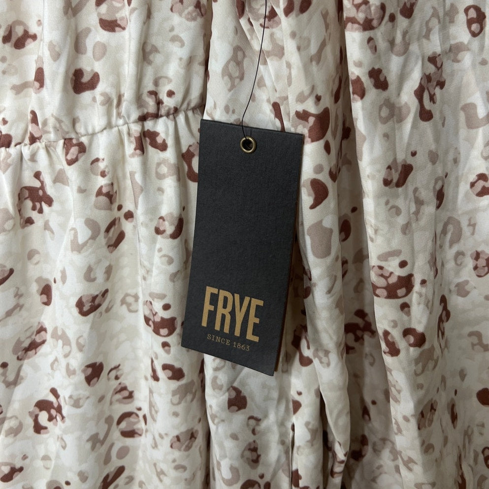 Frye XL NWT Ruffle Neck Button Front Long Dress