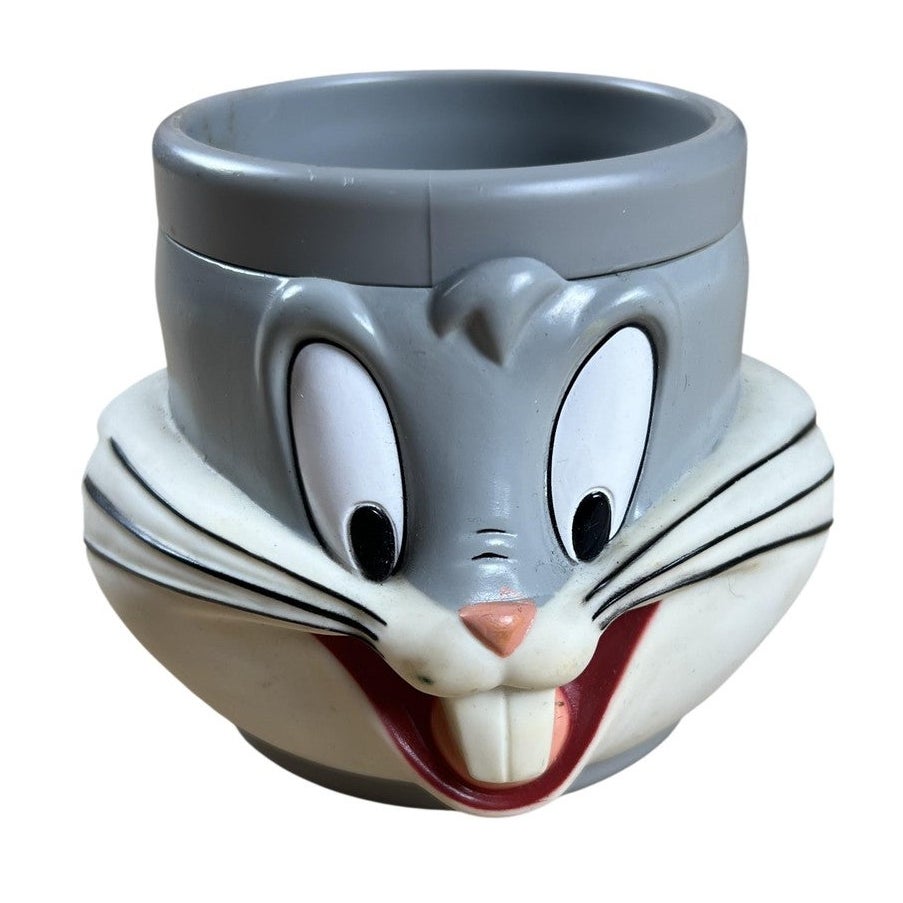 McDonald's Bugs Bunny Character Mug Gray 1992 Promotional Partners Made In China