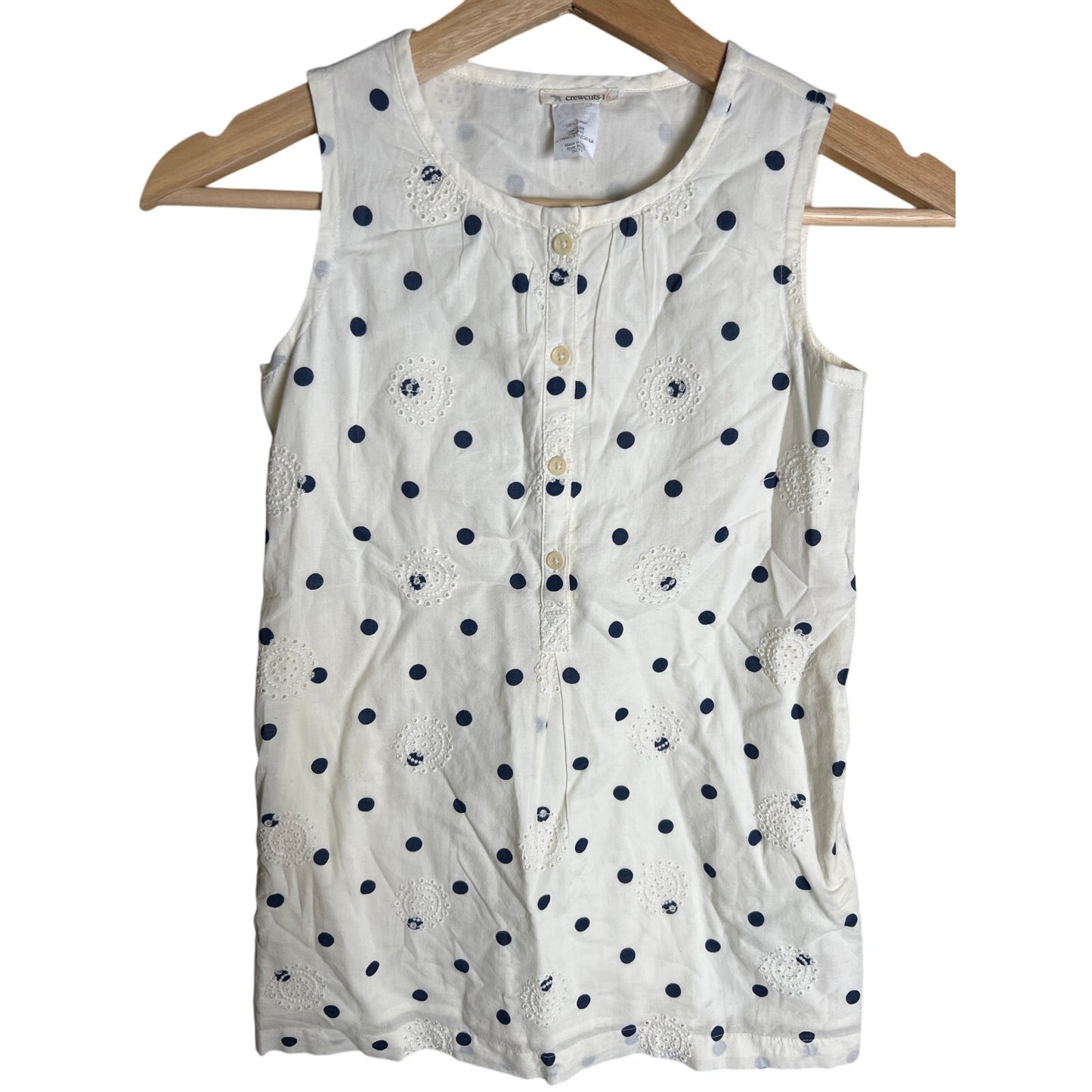 Crewcuts Size Youth 6 100% Cotton Polka Dot Dress