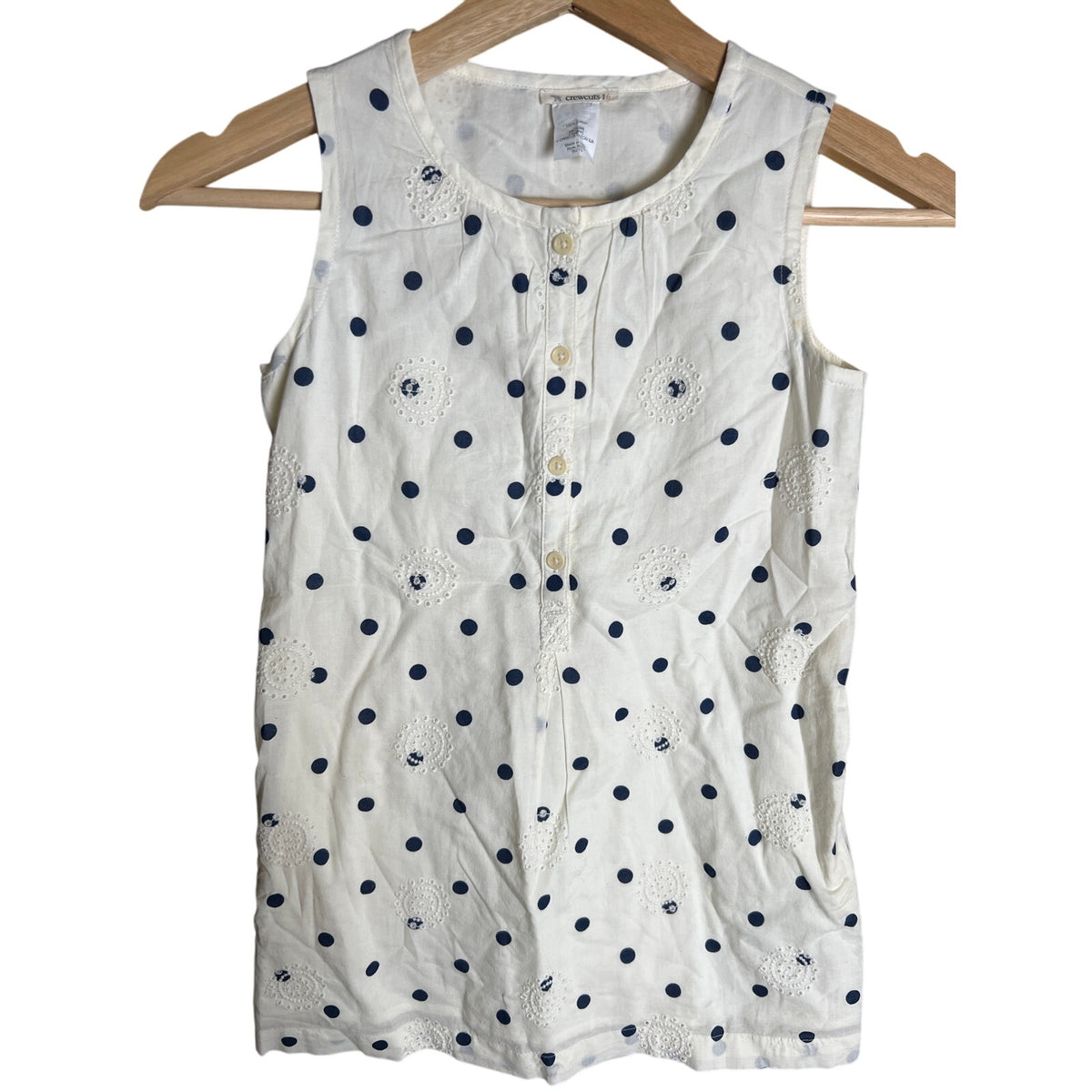 Crewcuts Size Youth 6 100% Cotton Polka Dot Dress