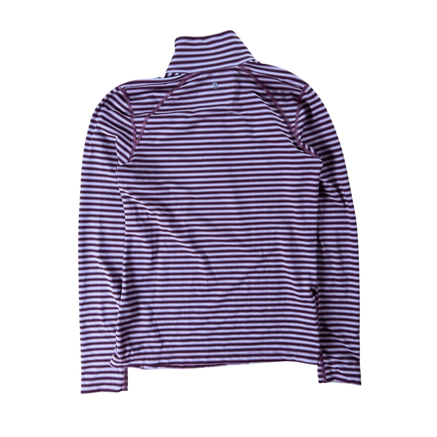 Mountain Hardwear Small Purple Striped Womens 1/4 Zip Performance Pullover
