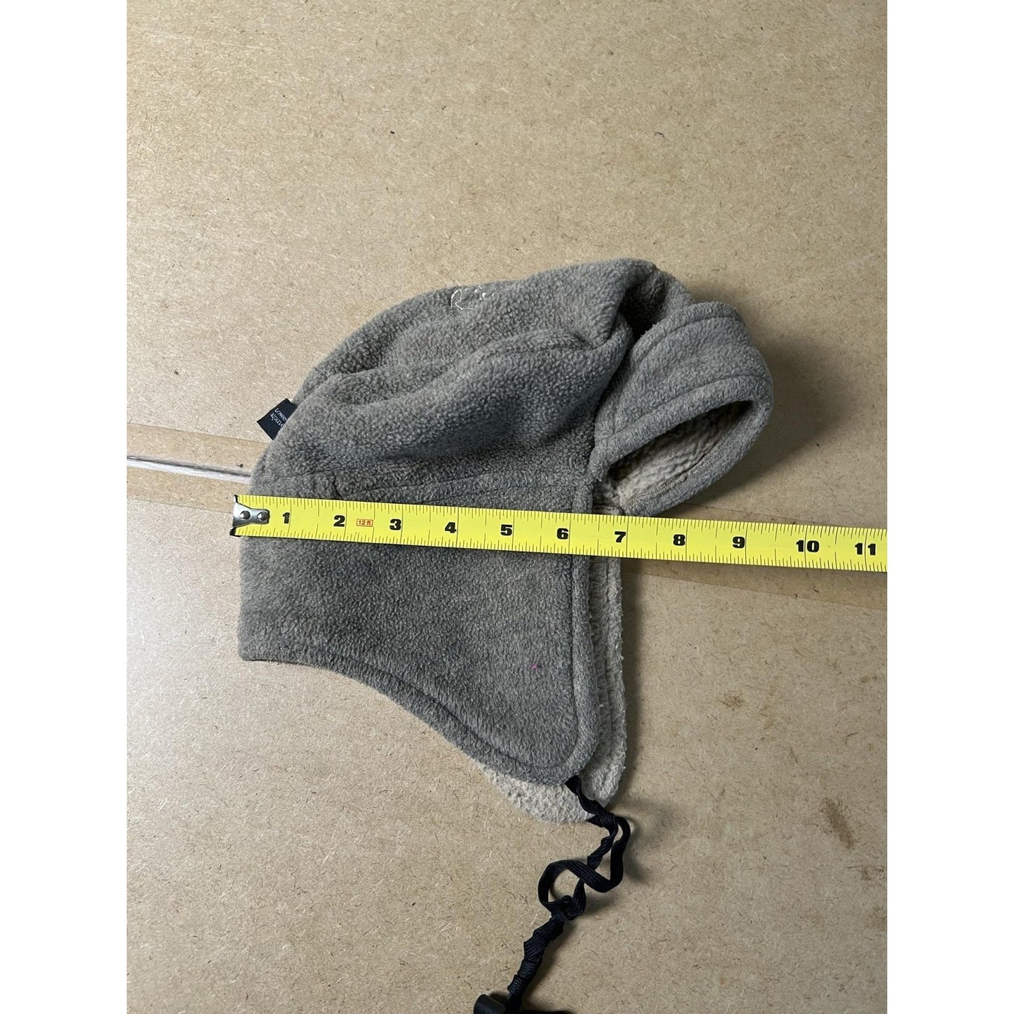 Lowe Alpine Trapper Hat Mens M Gray Faux Fur Lined Ear Flap Adjustable Winter