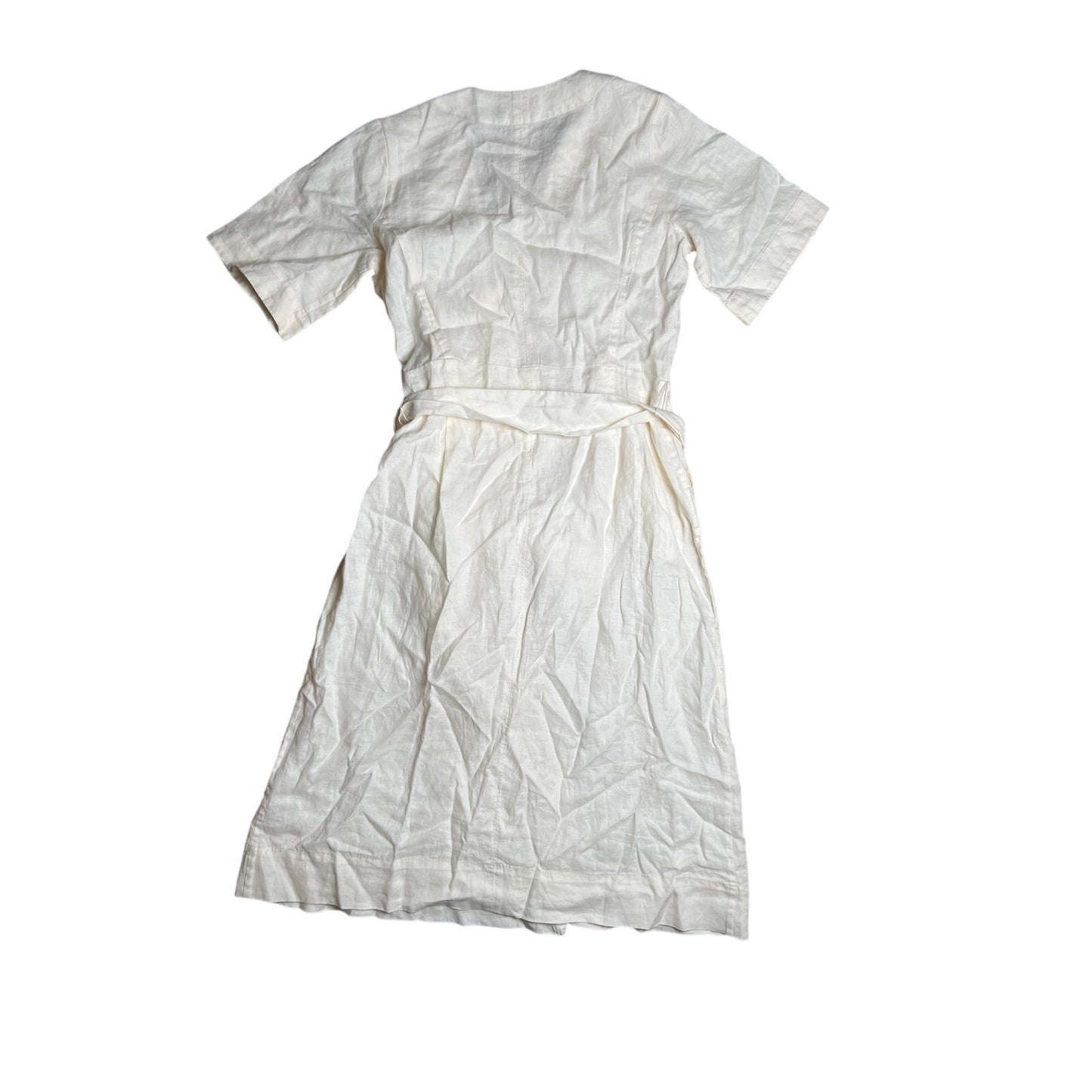 Everlane Cream Linen Midi Wrap Dress Size S