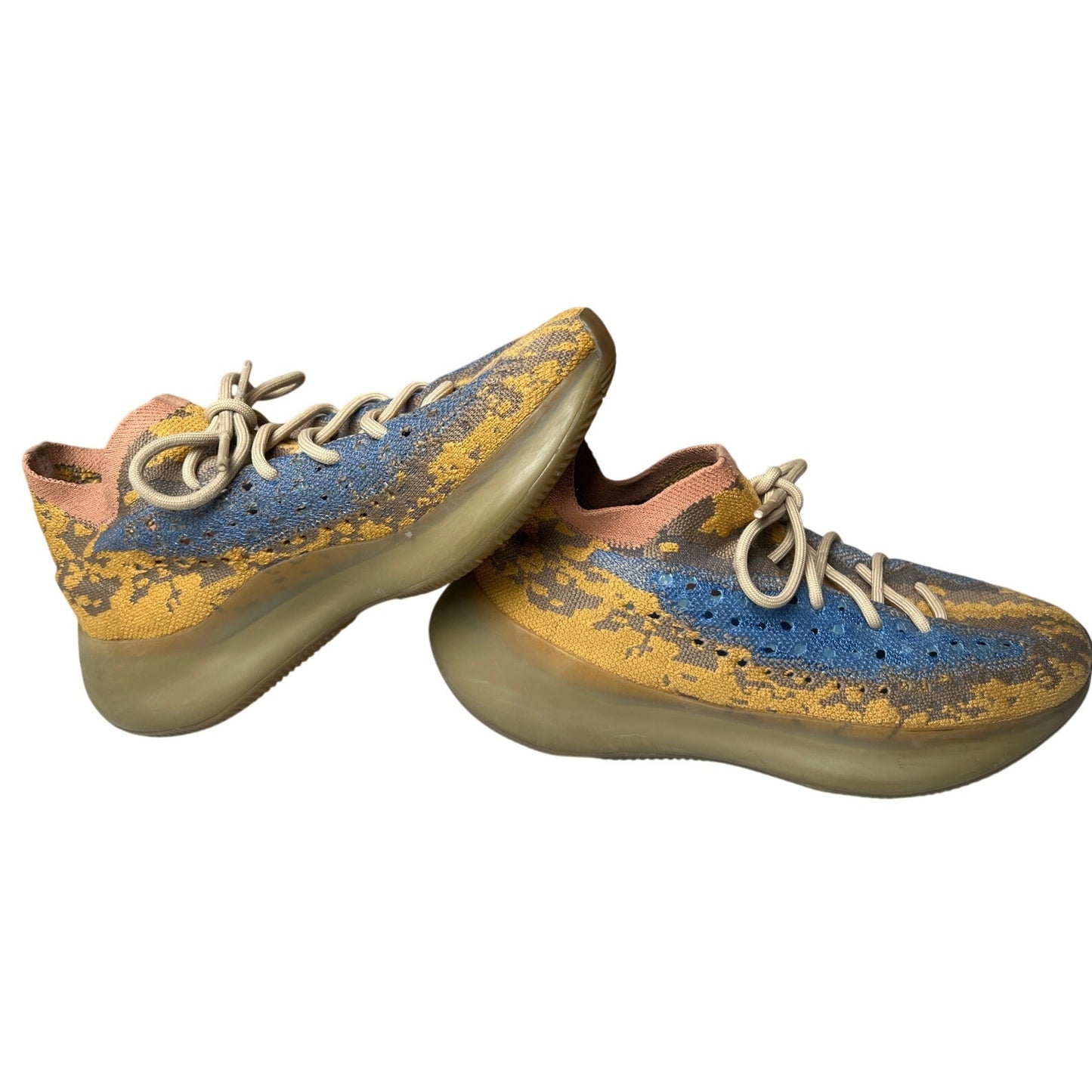 Adidas Yeezy Boost 380 'Blue Oat Reflective' Tan Sneakers No Box Size 9