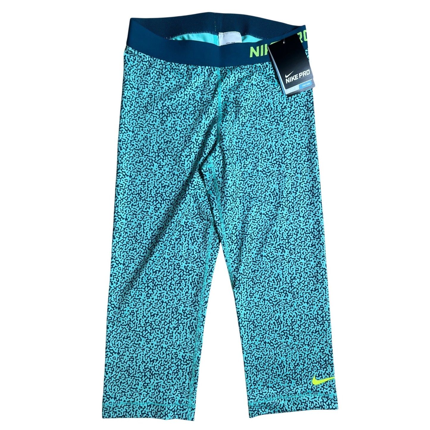 NWT Nike Pro Athletic Teal Pants Women Size M