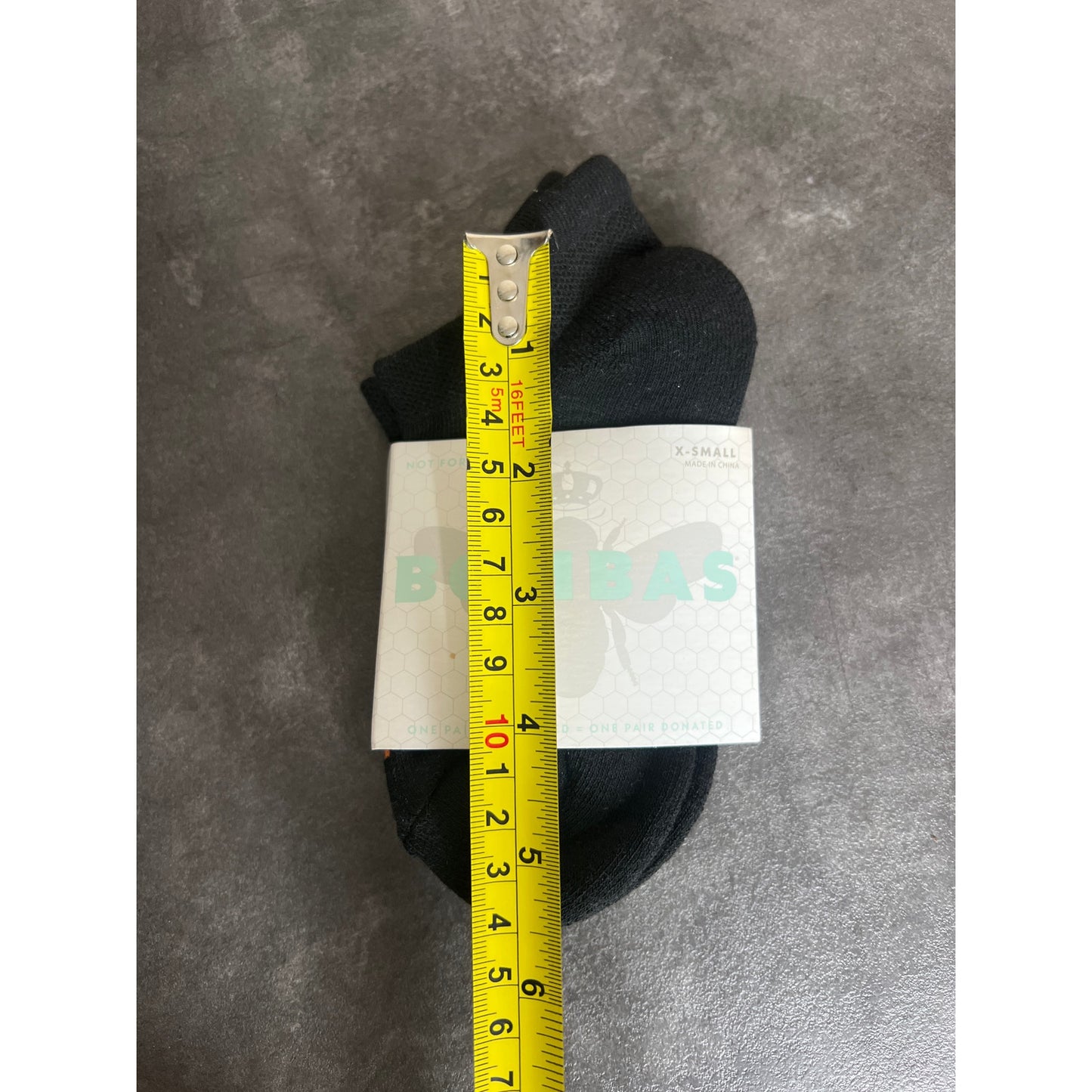 Bombas One Pair XS Polyester Black Socks NWT