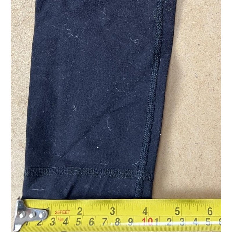 Lululemon Leggings Womens 4 Black High Rise Ankle Yoga Activewear Nylon Spandex