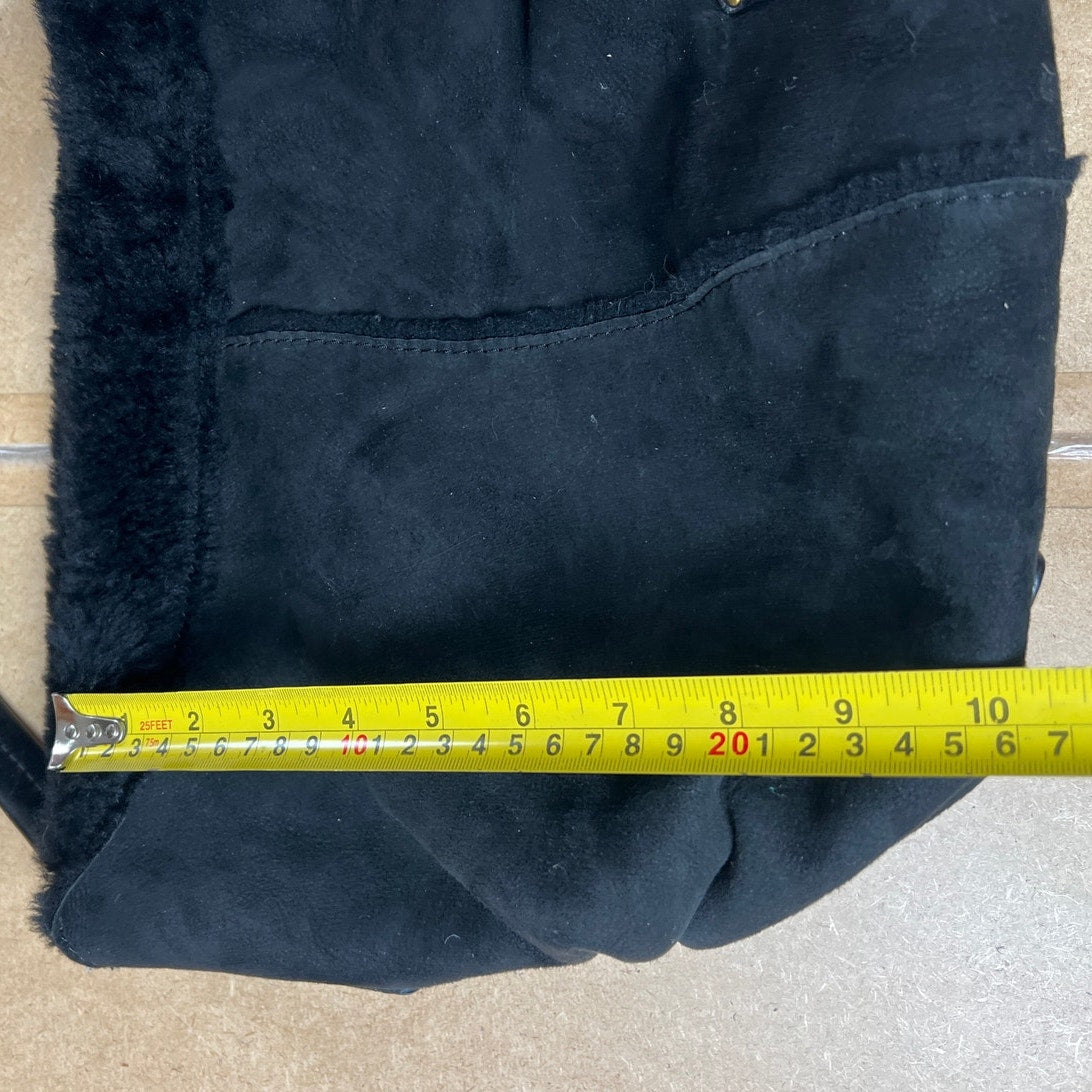 UGG Black Suede Sherpa Handbag