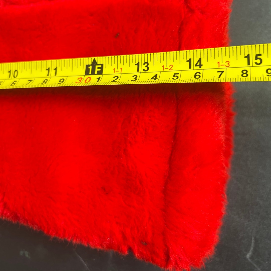 Vintage Kebek Industries Size Medium Red & White Fleece Mitten