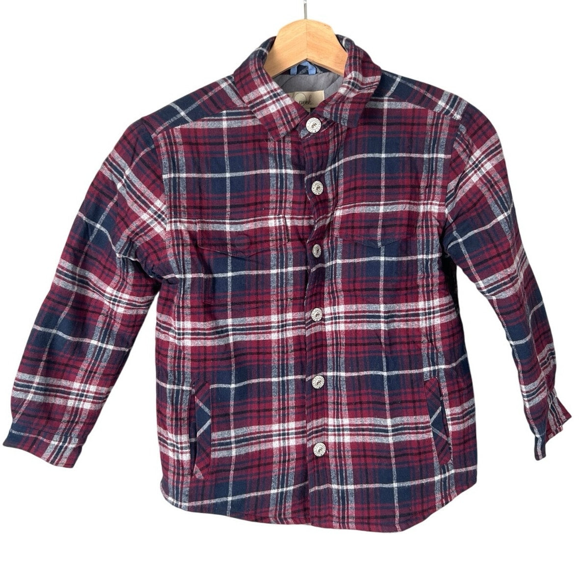 Peek NWT Toddler Aiden Small Plaid Flannel Button Down Outerwear