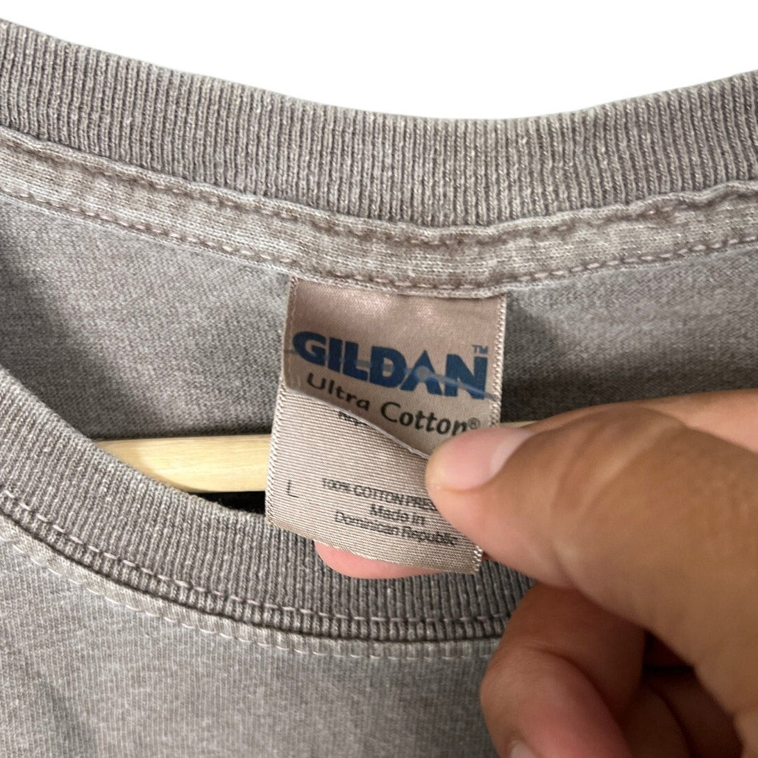 Funny Gildan I Enjoy Beer In A Can Brown Unisex Shirt Size Medium