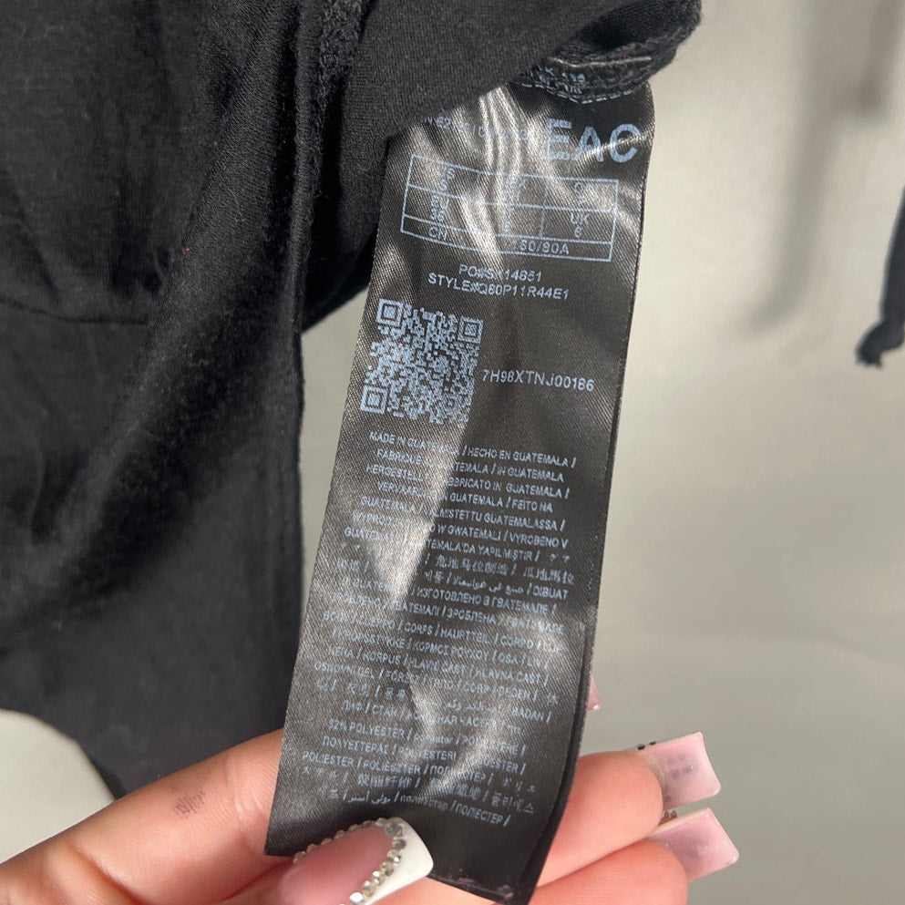 Guess Black Bodysuit With Ruffle Sleeve Women's Size S