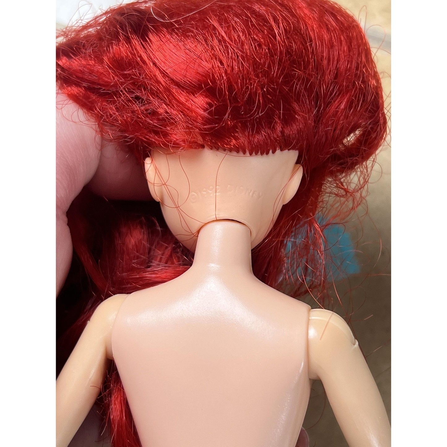 Vintage Disney Ariel Mermaid Doll The Little Mermaid Red Hair Teal Tail 11 Inch