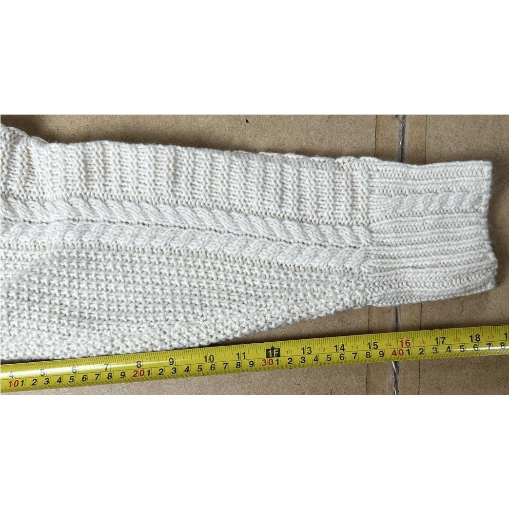 Sundance Cushion Womens Extra Large Beige Braided Cotton Blend Cardigan Sweater