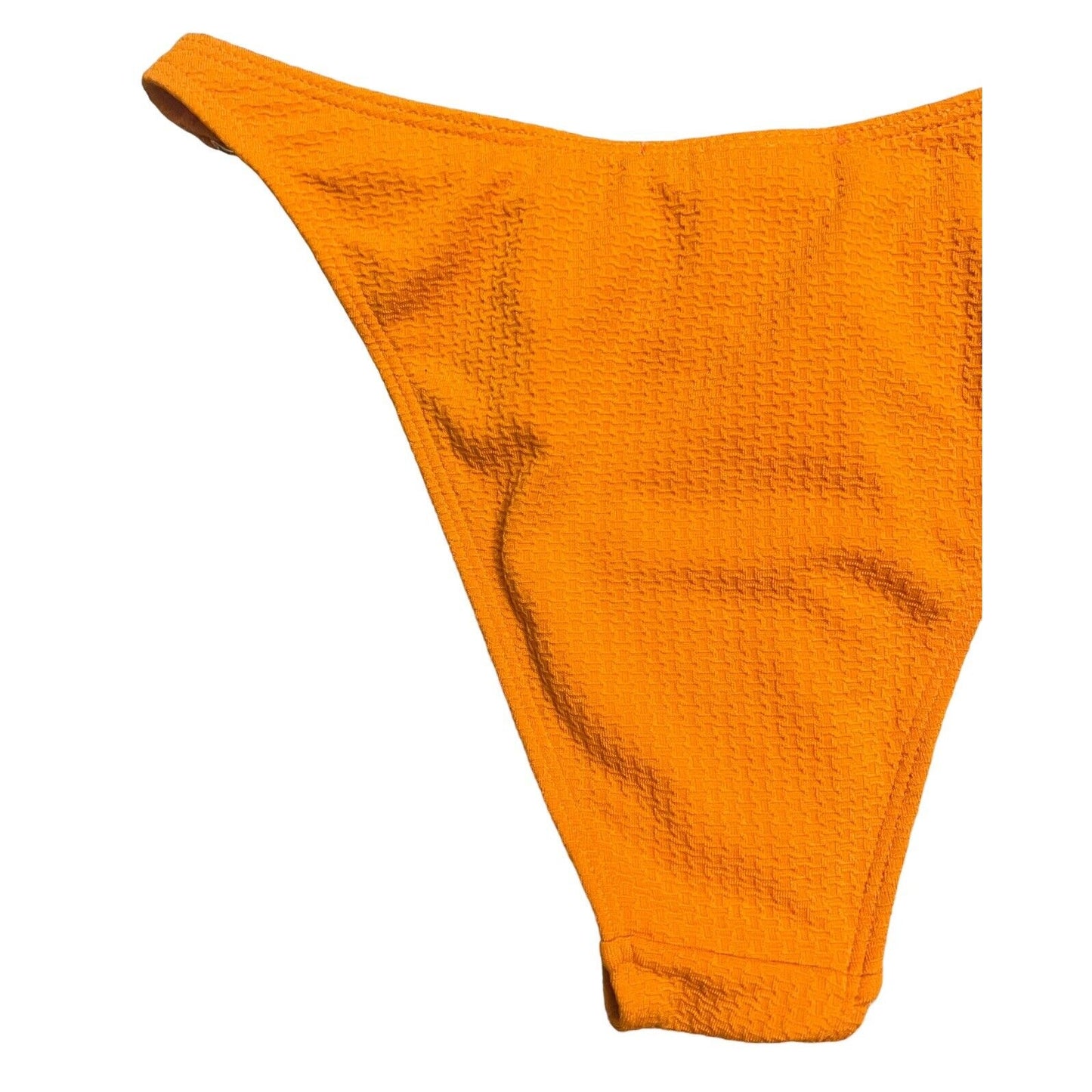 Missguided Women's 2 Orange Soft Touch High Leg Tanga Bikini Bottom NWT