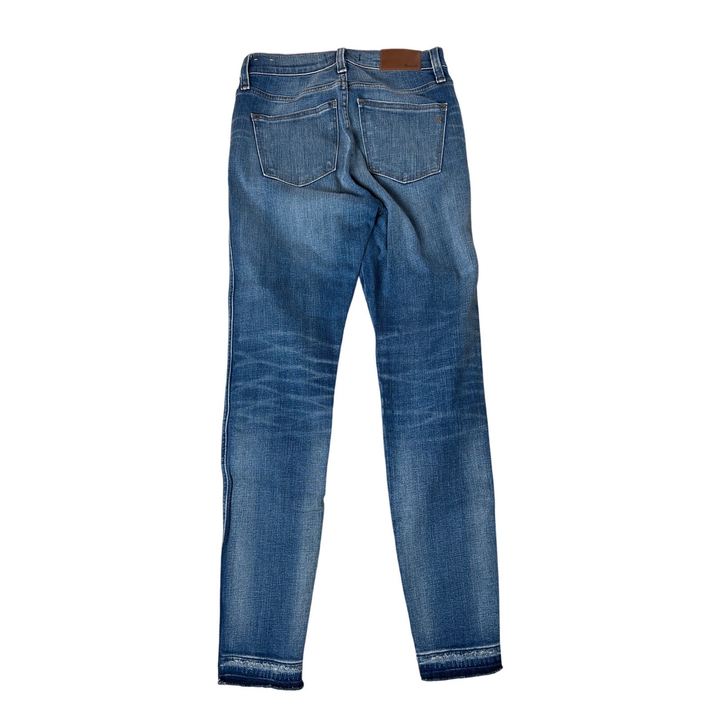 Madewell Women’s Blue Jeans 9” Rise High Rise skinny Raw Hem Sz 26