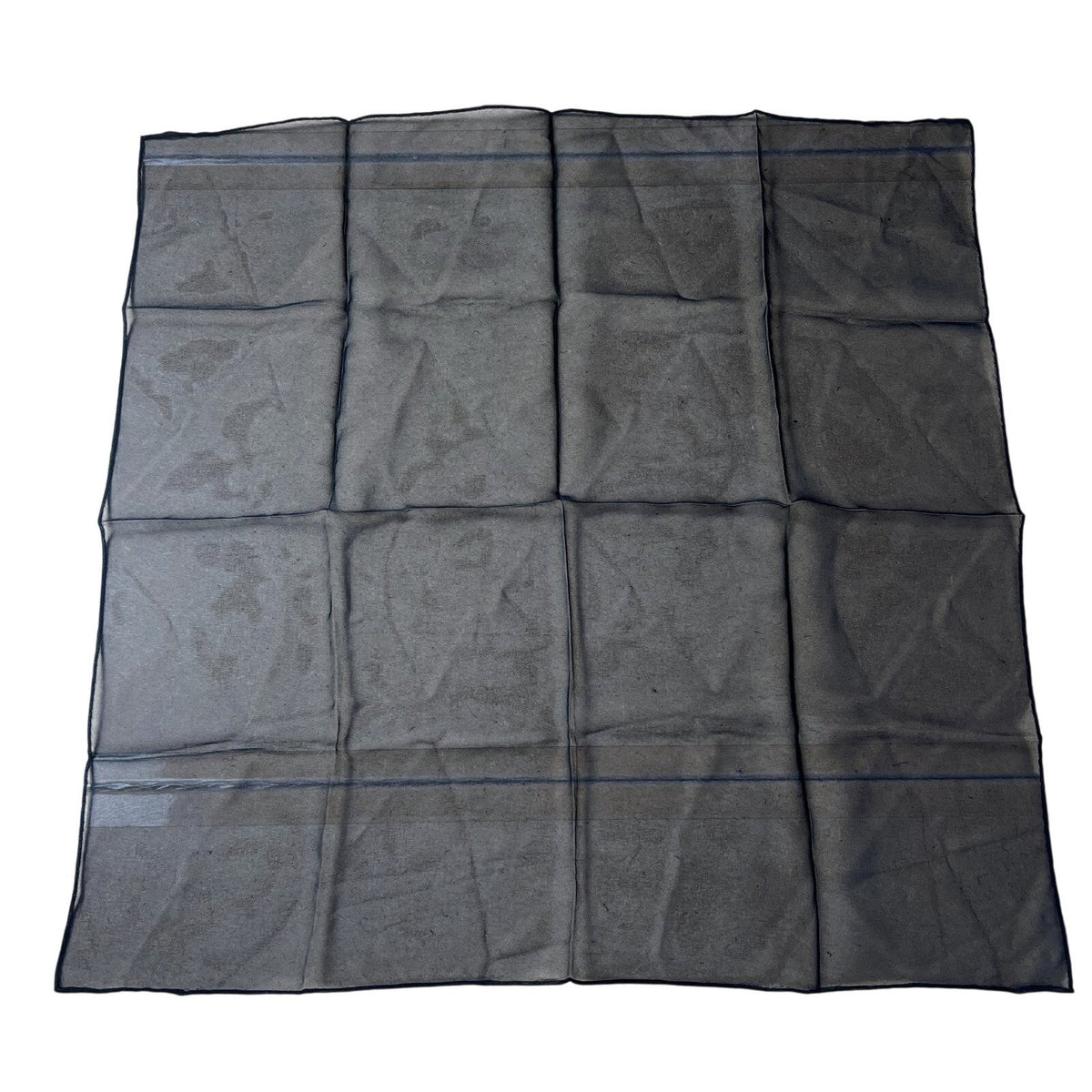 Kerchief Mens One Size Black Square Scarf Polyester Chiffon Double Sided