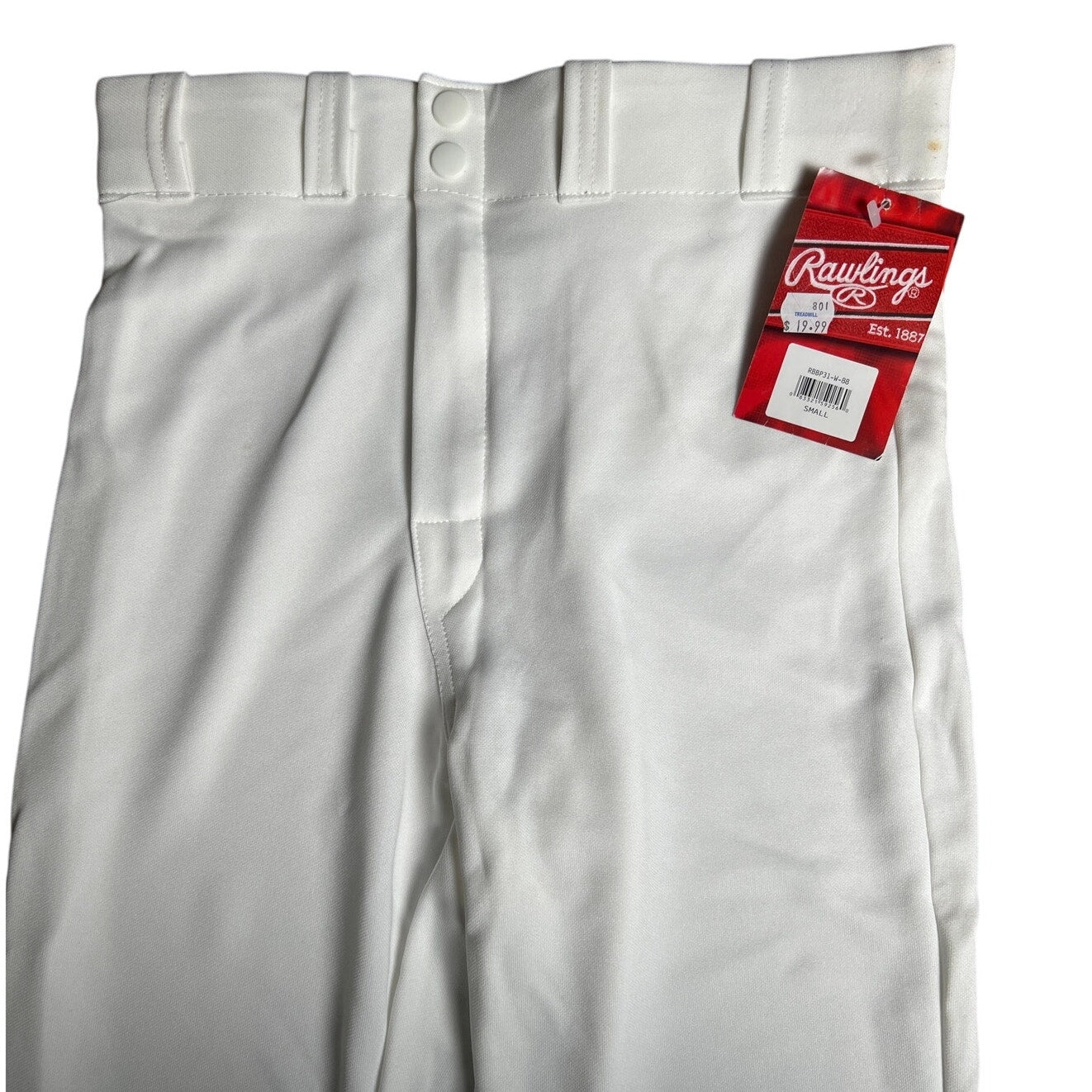 NWT Rawlings White Baseball Pants Men's Small