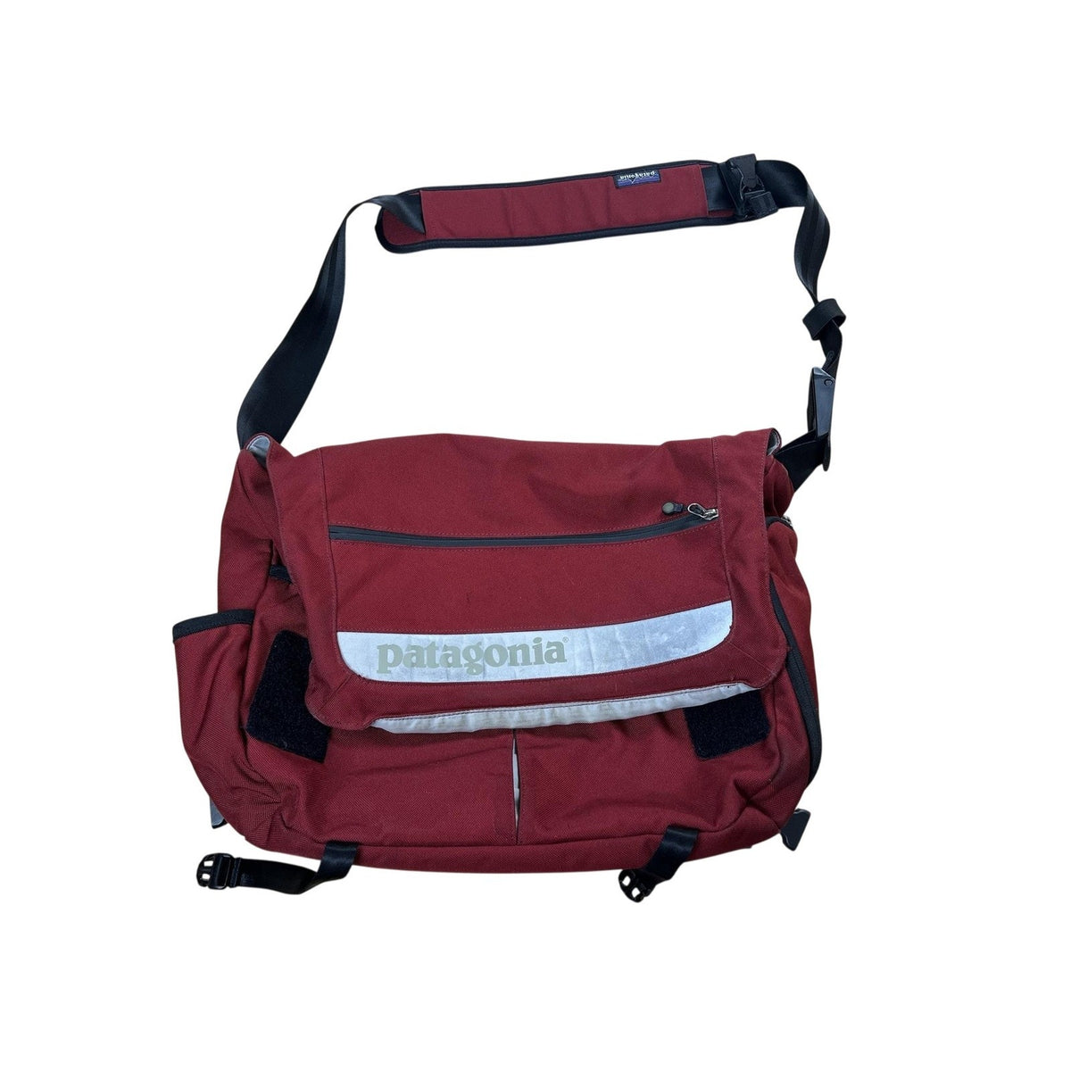 Patagonia Messenger Bag Mens Medium Red Canvas Lined Adjustable Padded