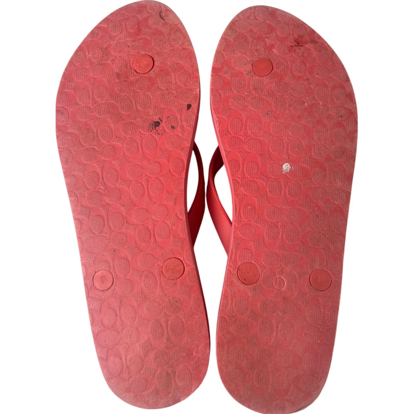 Coach Alessa Red Women Flip Flop Coral 9-10