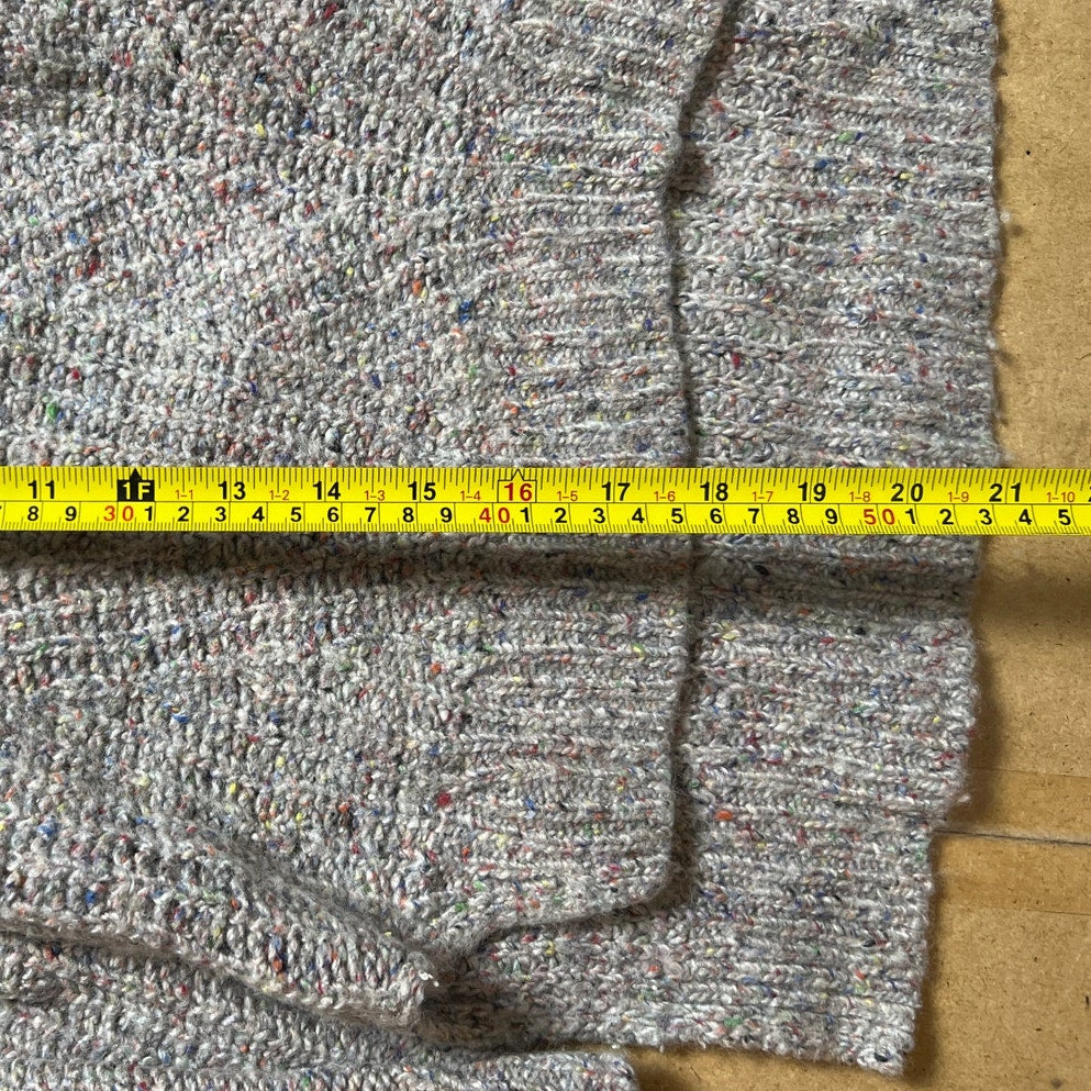 Madewell Women’s Size XS Colorfleck Chunky Ribbed Turtleneck Sweater Silk Wool