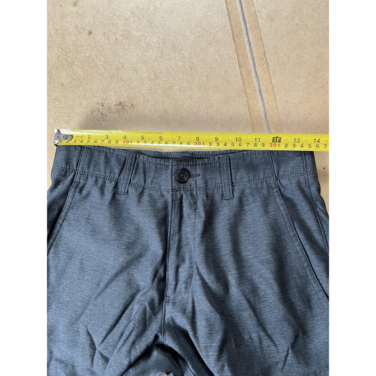 Haggar Mens 29 Gray Chino Athletic Straight Flat Front Stretch H26 Move