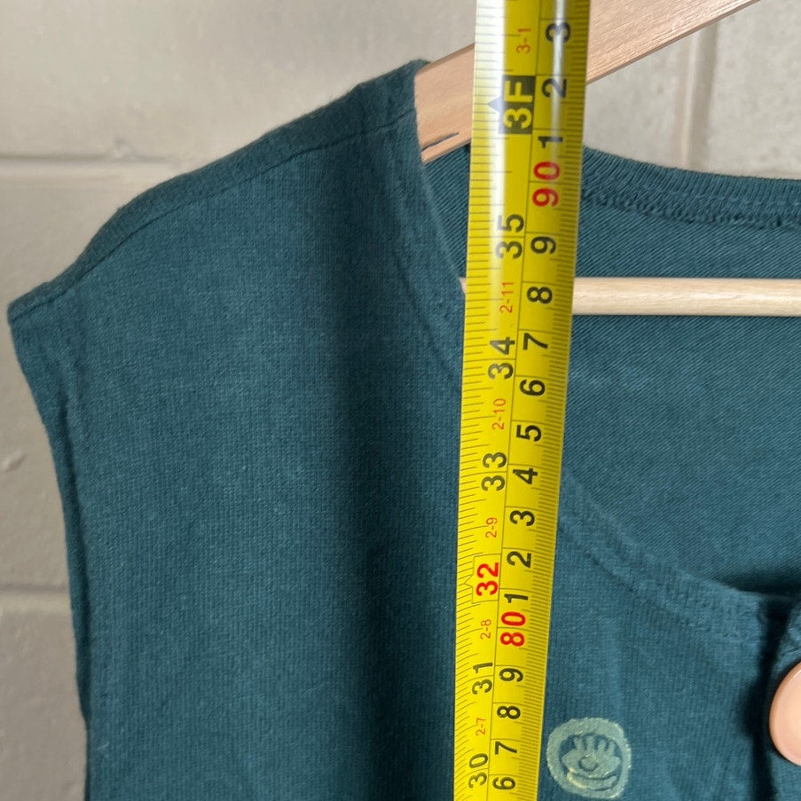 Green Unbranded Boho Bleach Art Print Long Dress Synched Back