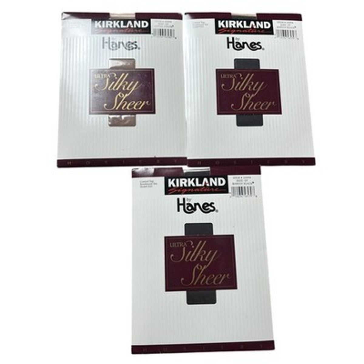 Kirkland Signature Hanes Pantyhose Womens A Silky Sheer Control Top 3 Pack Multi