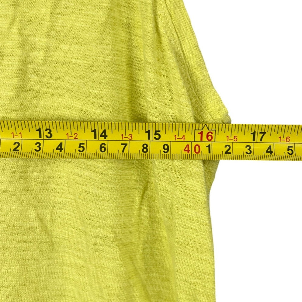 Eileen Fisher Honeydew Organic Cotton Hemp Twist Scoop Neck Tank Dress Women's Size M