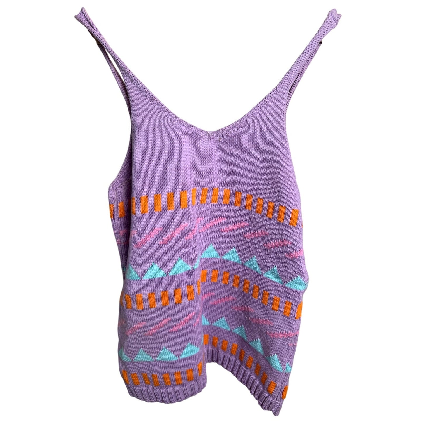 ALL Tribal Women Purple Mix Of Shape Tank Top *Dimensions in Picturess*