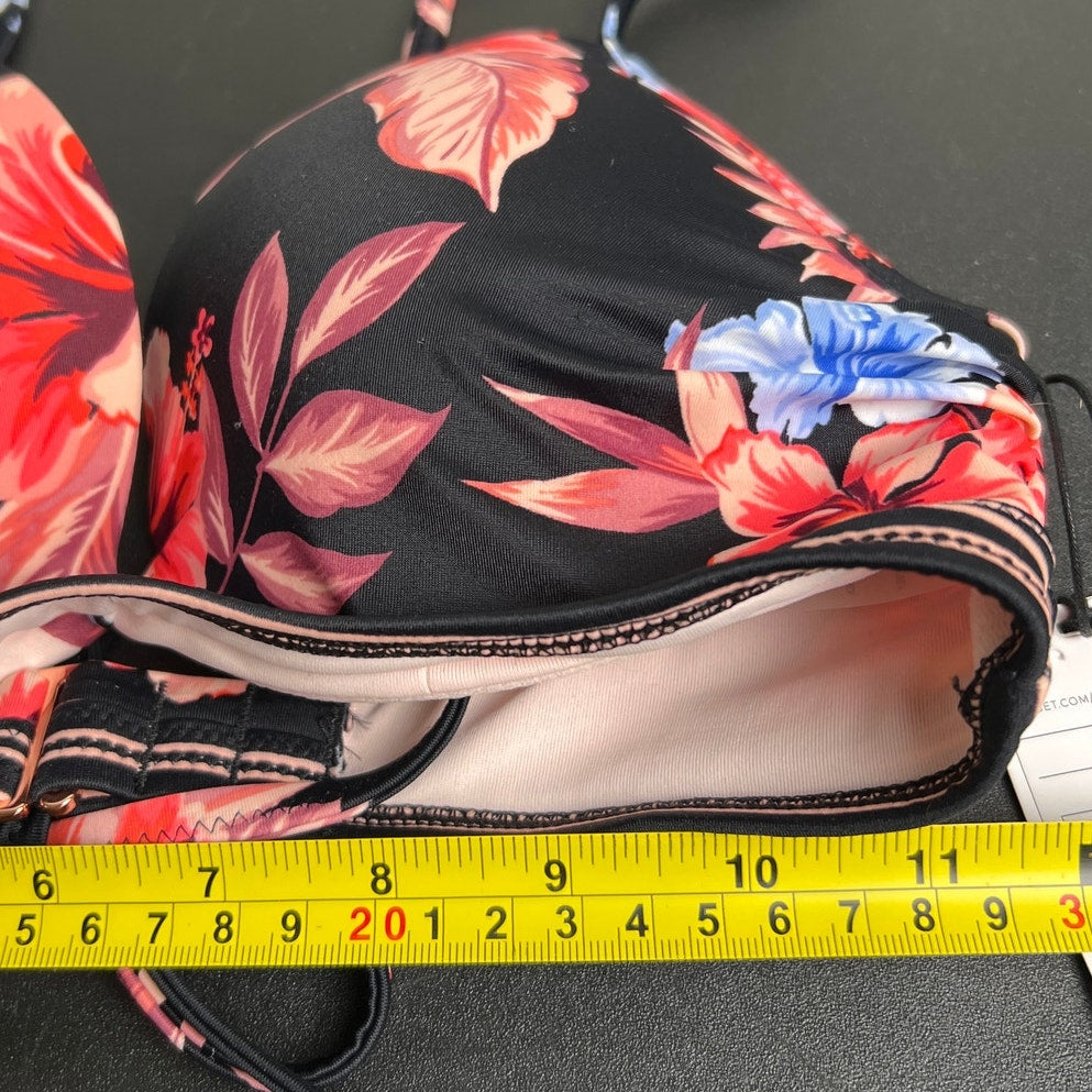 NWT Shade and Shore Floral Print Bikini Top 32D