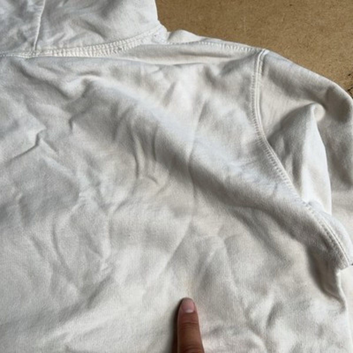 University Of Cambridge Sweater Mens S White Pullover Hooded Pockets Logo
